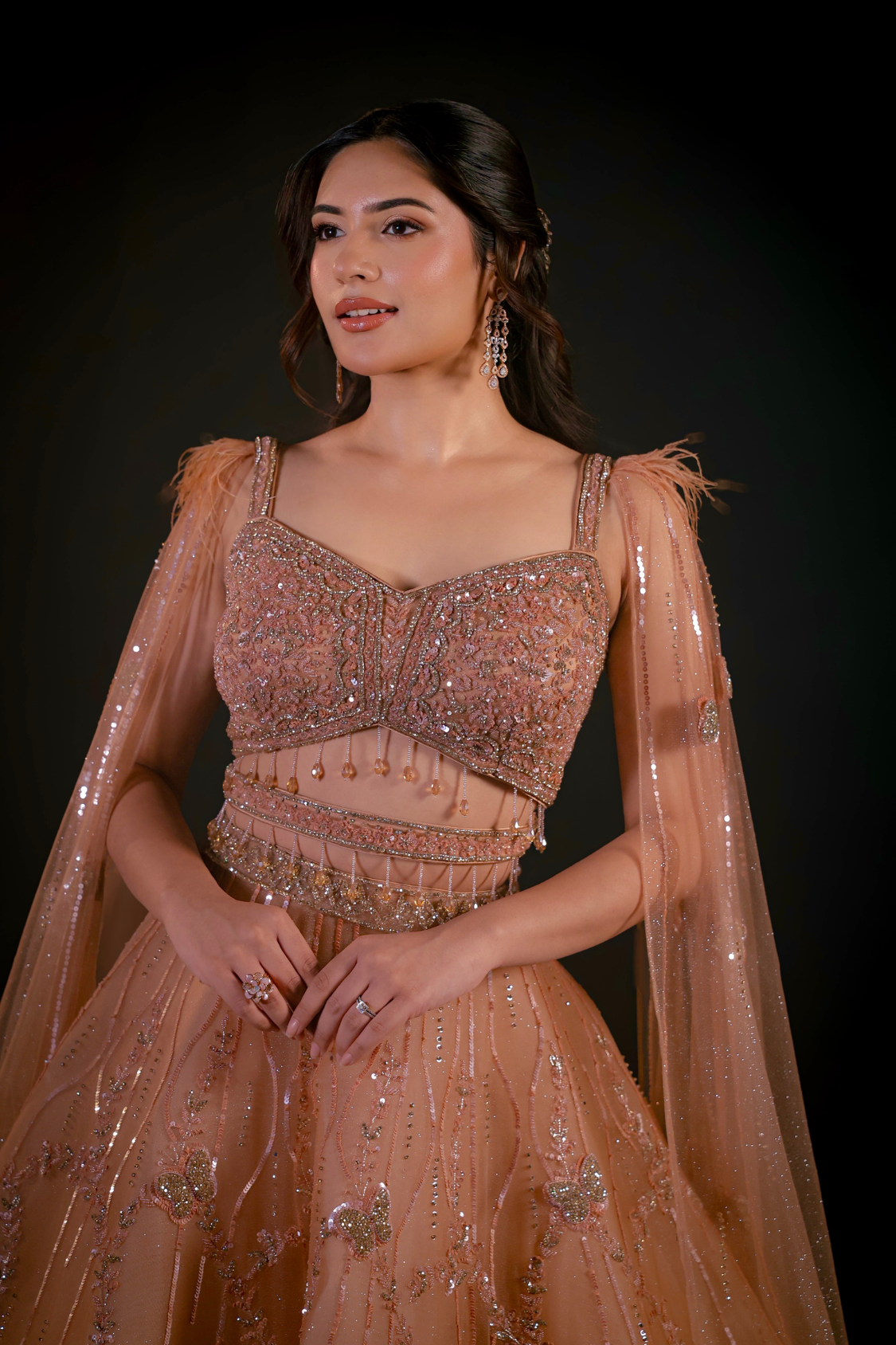 JUPITER LEHENGA - SALMON PINK