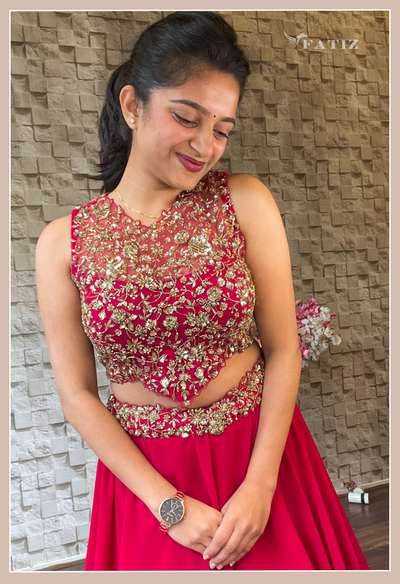 Scarlet Mini Lehenga