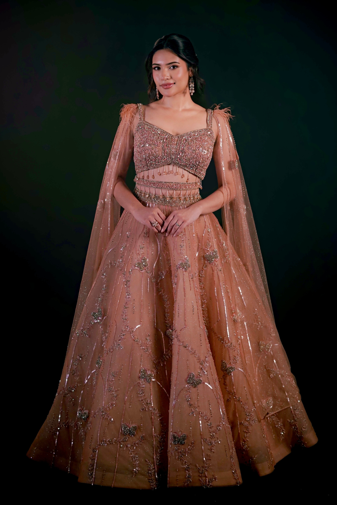 JUPITER LEHENGA - SALMON PINK