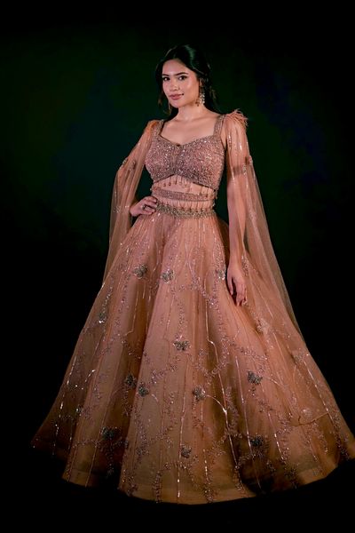 JUPITER LEHENGA - SALMON PINK