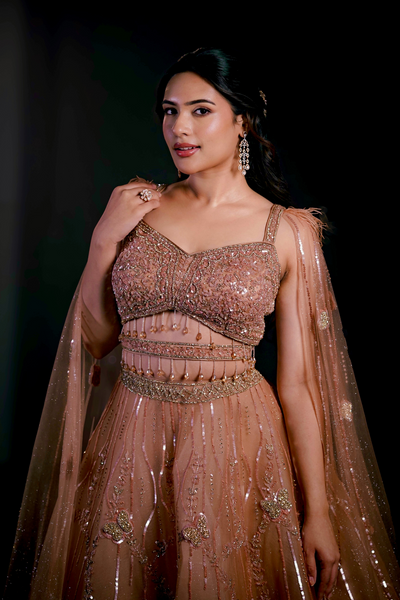 JUPITER LEHENGA - SALMON PINK