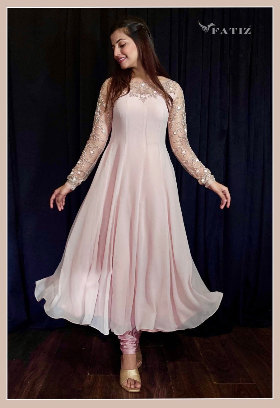 Rosemary Anarkali - Nude Pink