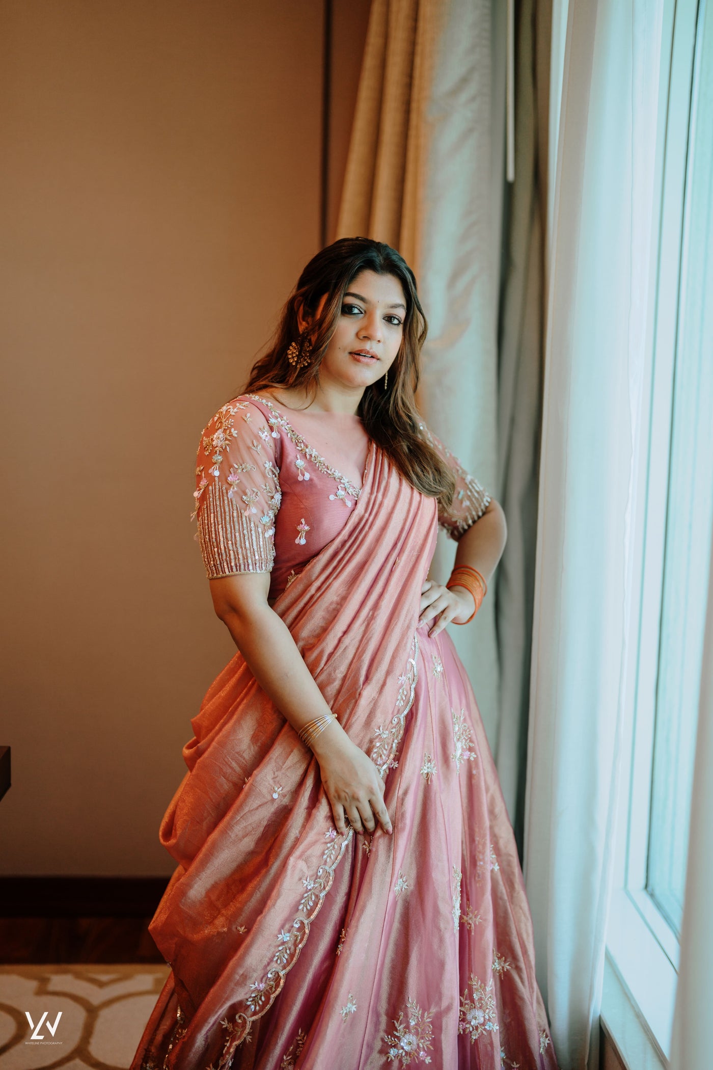 MEHR LEHENGA - SALMON PINK