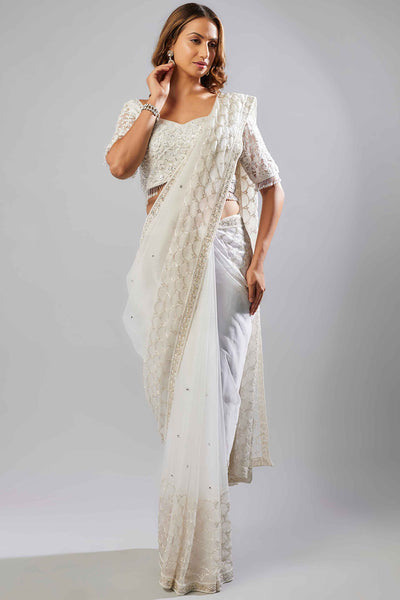 DAISY SAREE- WHITE