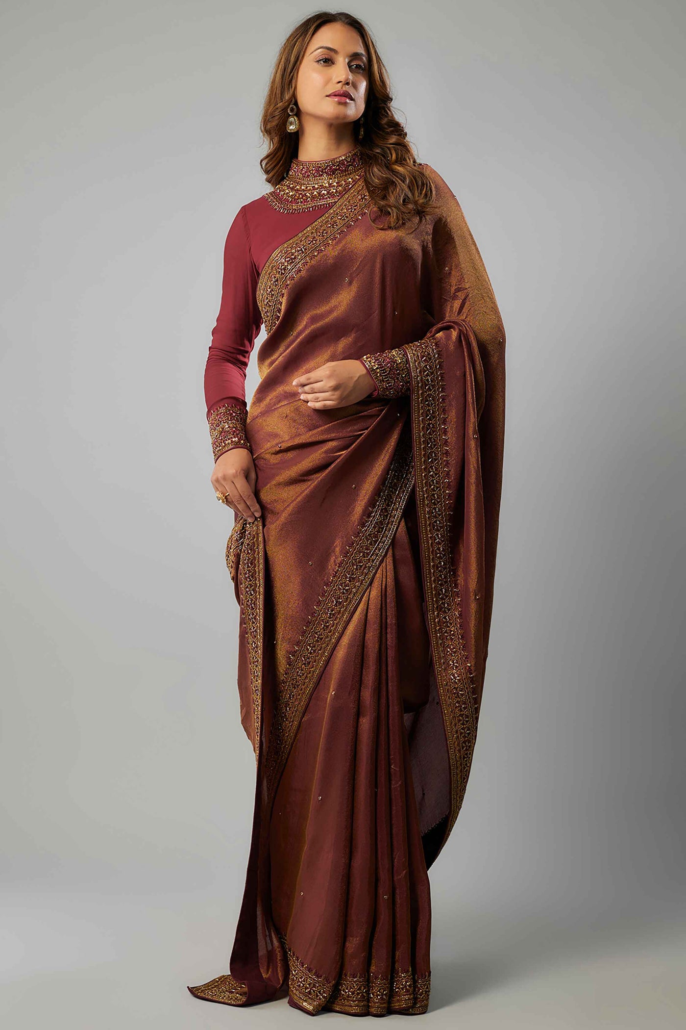 MAYURA AMRUTHA SAREE- MAROON