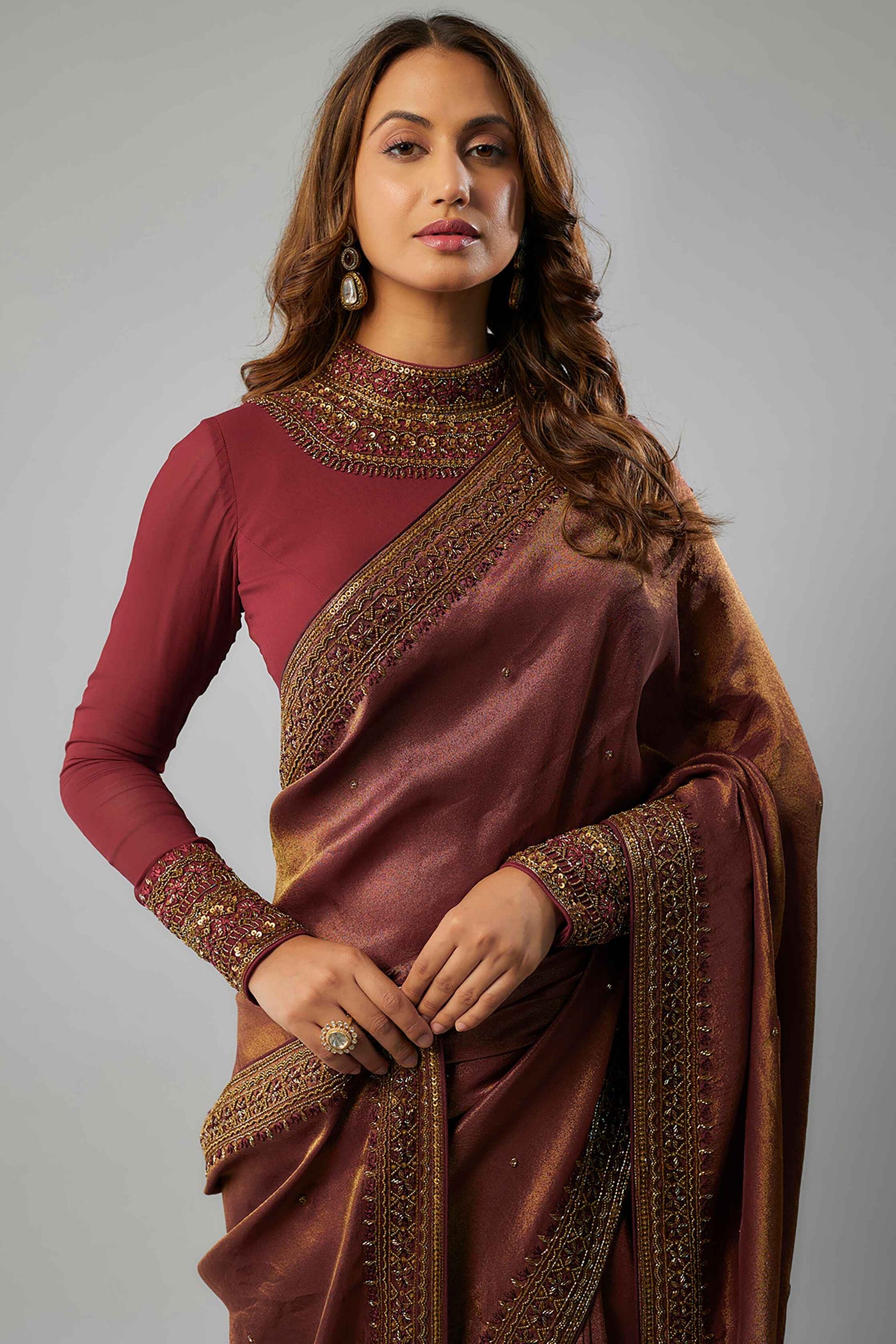 MAYURA AMRUTHA SAREE- MAROON