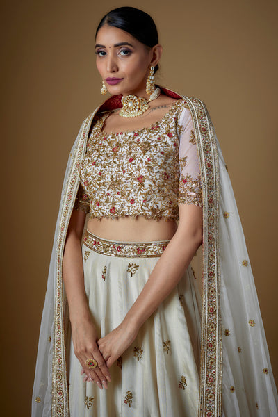 ROOYI LEHENGA - OFF WHITE