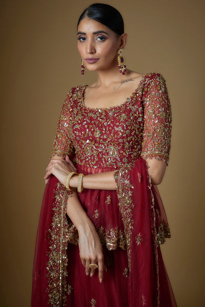 ROOYI PEPLUM LEHENGA