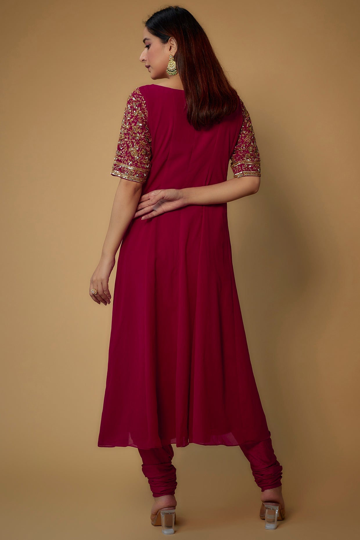 TAAL SUIT - REDDISH RANI