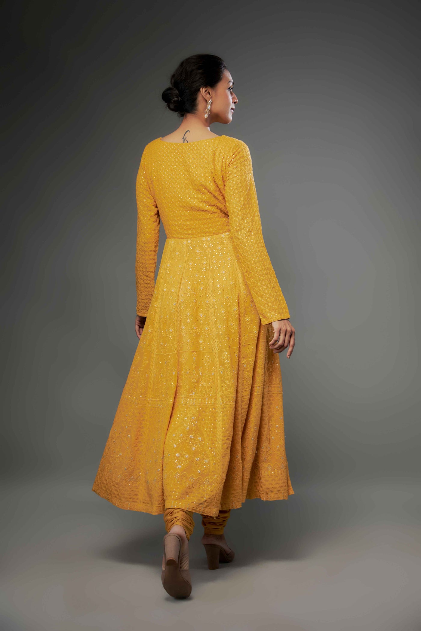 ZEHRA ANARKALI - MUSTARD YELLOW