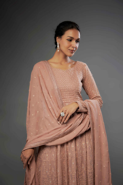 ZEHRA ANARKALI - NUDE PINK