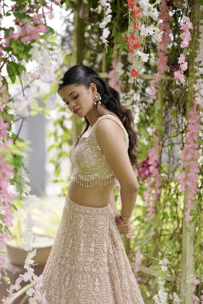 HAZEL LEHENGA - CHAMPAGNE GOLD