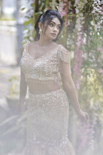 IVY FISHCUT LEHENGA - CHAMPAGNE GOLD