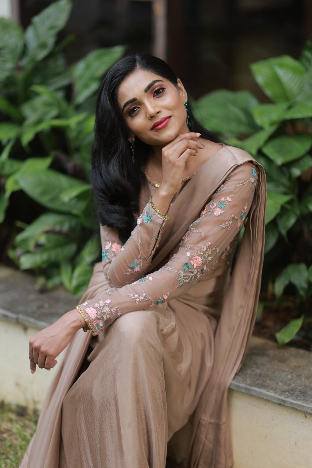 Evelyn - Draped Saree Gown