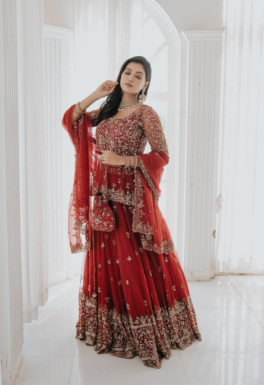 ROOYI PEPLUM LEHENGA