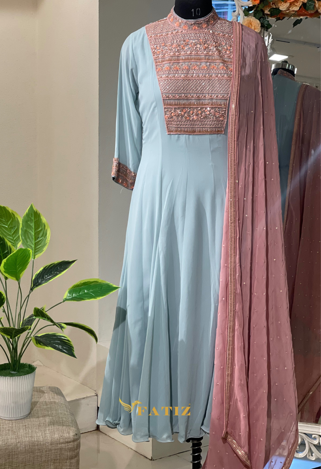 Zoya Anarkali - Blue