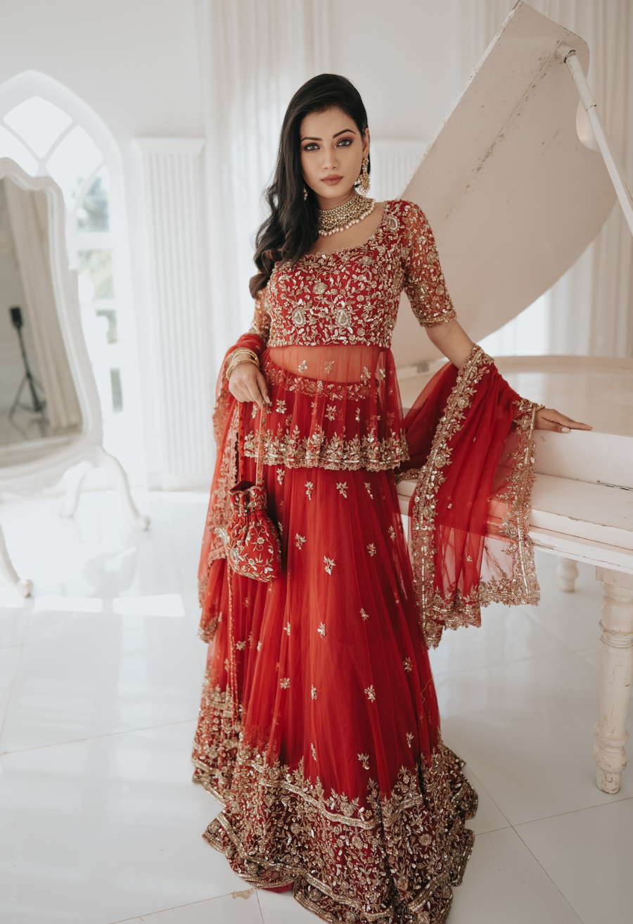 ROOYI PEPLUM LEHENGA