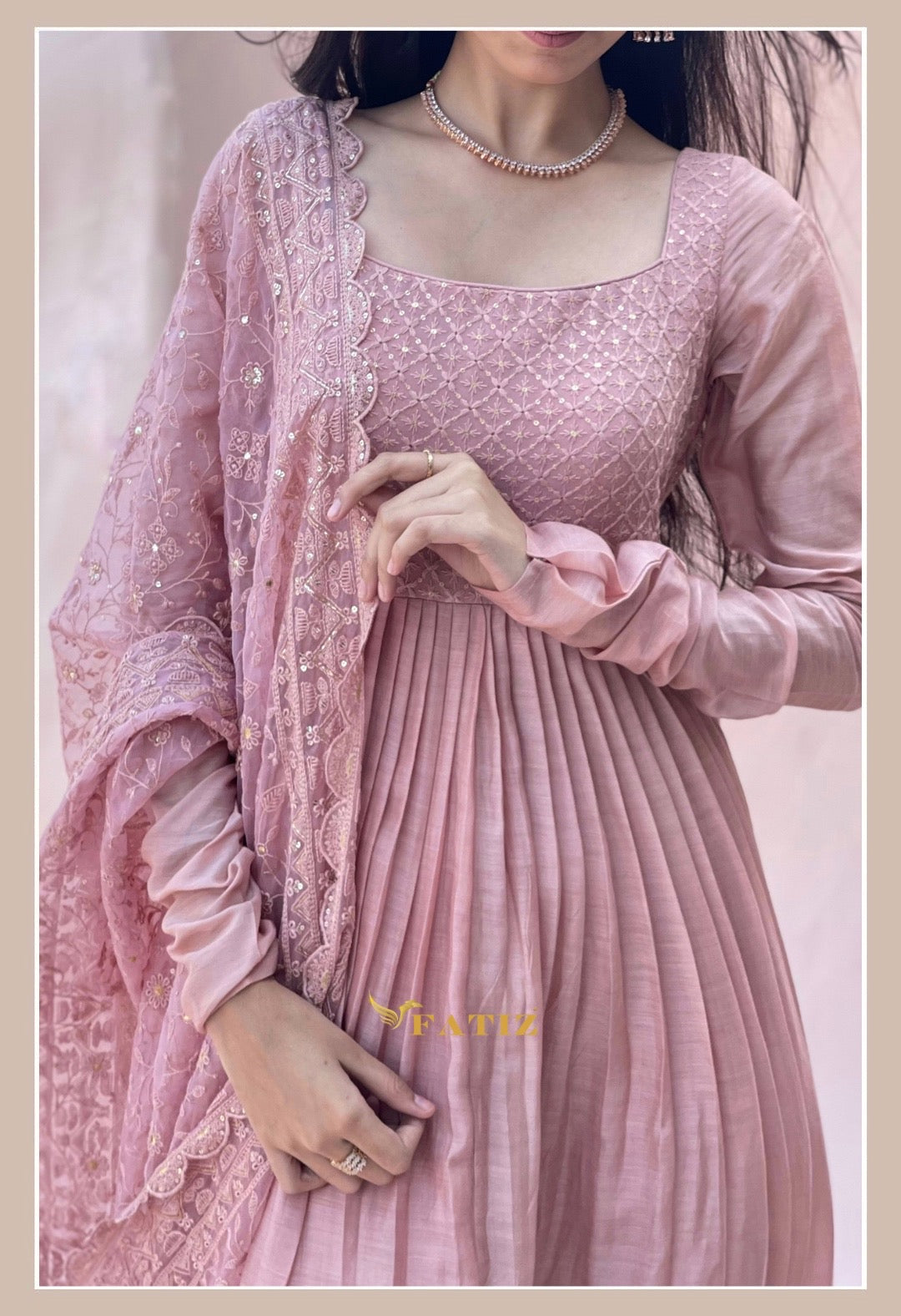 Gul Anarkali - Blush Pink