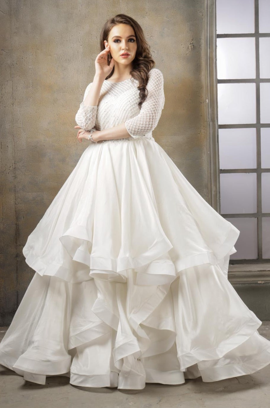 GOLIKA GOWN- PEARL WHITE